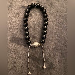 David Yurman Black Onyx Spiritual Bead Bracelet.